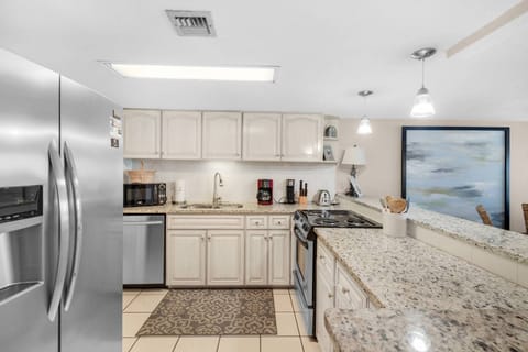 The kitchen is fully stocked with all the essentials you need to cook delicious meals on the nights you want to stay in