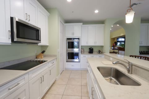 Kitchen with stainless steel appliances