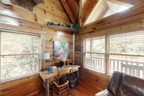 A space to get a little work done or a quick game of Solitaire! Computer not included :-)