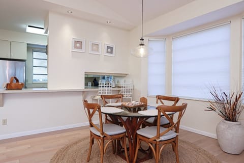 Dining table with breakfast bar
