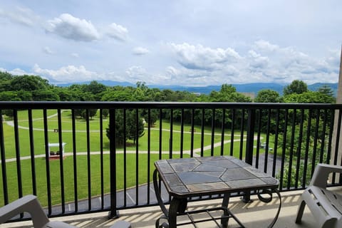 Just beyond your living area you have a this gorgeous view and private balcony!