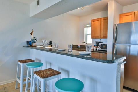 Bar Stool Seating for Four and Dining Table for Two