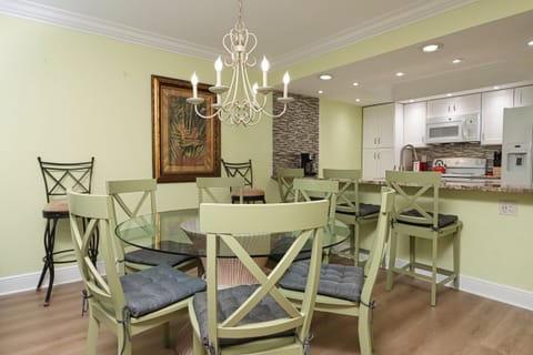 Dining table and breakfast bar