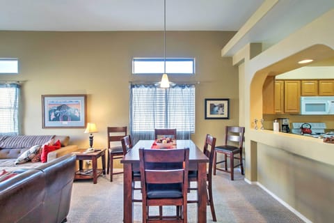 Savor hearty meals around the 4-person dining table.