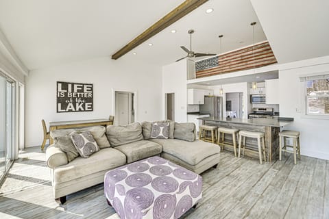 Living/Dining Area | Single-Story Home | Open Floor Plan