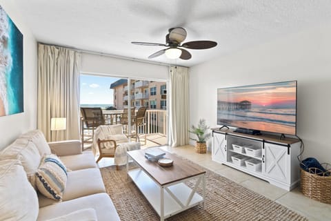 Living room looks right out to the ocean. Walk right onto your oceanfront balcony.