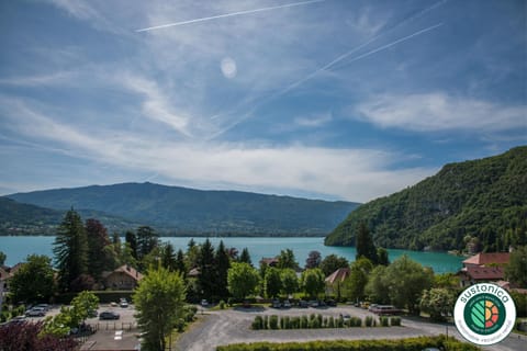 View of the lake from the living room and bedroom