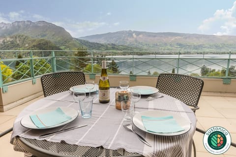 Balcony with lake view