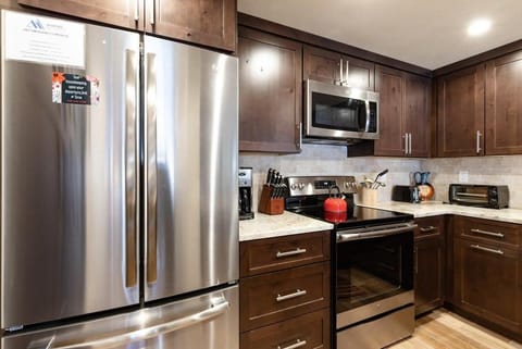Beautifully remodeled kitchen with stainless steel appliances