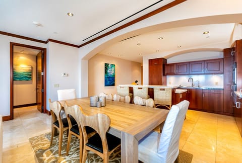 Large indoor dining table wit seating for 8 people