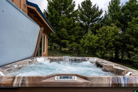Enjoy the hot tub after a day of exploring.
