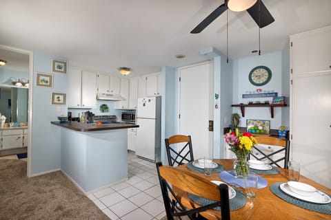 kitchen, dining area