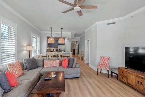 Living room to kitchen view