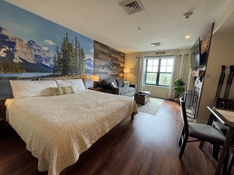 Updated studio with luxuries not found in any other unit at The Appalachian Hotel