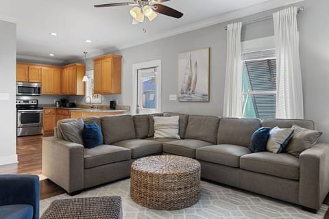 Living Area - Plenty of comfortable seating is featured in the living area and is perfect for lounging and relaxing after a fun-filled day.