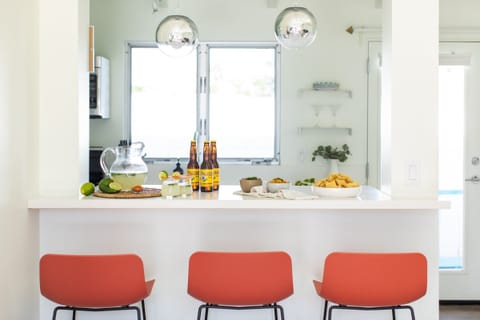 Grab a stool and a snack.