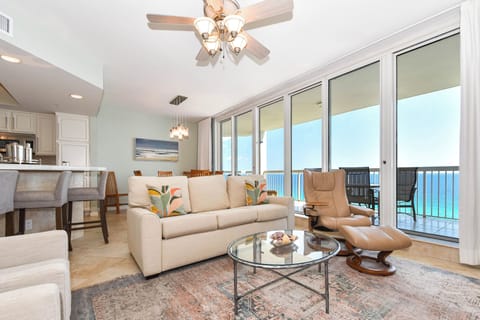 Silver Beach Towers East 1404 - Living Area with Gulf Views