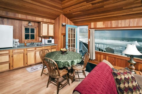 Loft Kitchenette is nice for morning coffee or late night popcor - Loft is has a panaramic view of the surf complete with a private deck, 2 sofa sleepers, kitchenette and 75 inch smart TV.