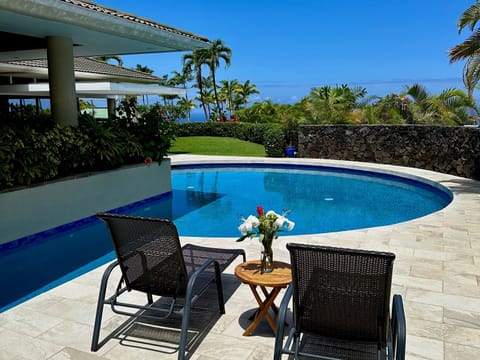 Private pool with relaxing views