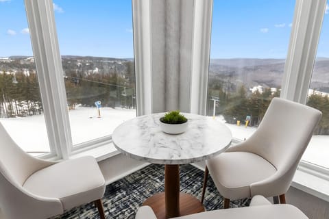 Large lobby area overlooks the slopes