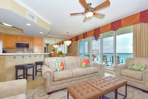 Silver Beach Towers East 704 - Living Area with Gulf View