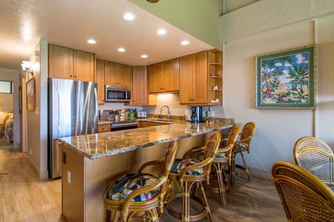 New kitchen with granite counter tops, bamboo cabinets and all new appliances