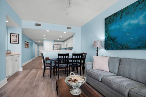 Living room to kitchen view