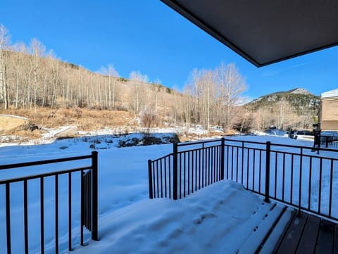 Private back patio in the winter #winter