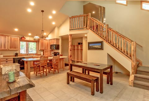 Owen's Outpost - View of staircase leading to the 2nd floor loft.