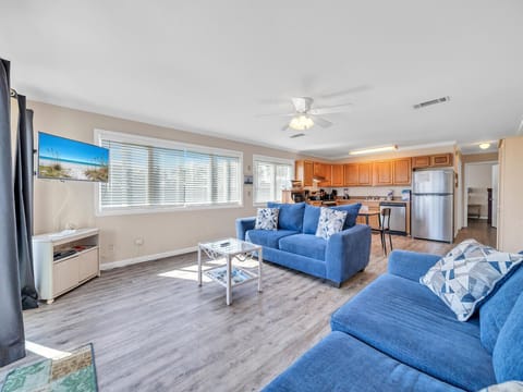 Living room with flat screen TV