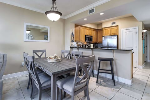 Dining table with seating for six