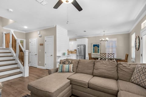 Living room to dining room view