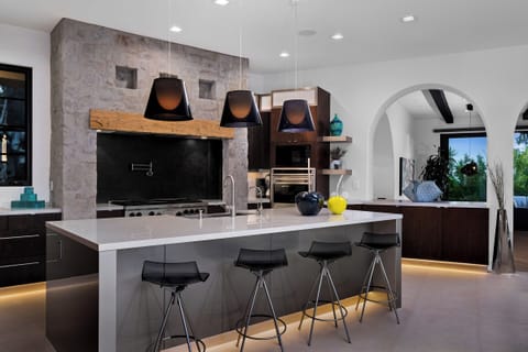 Bar stool seating in the kitchen