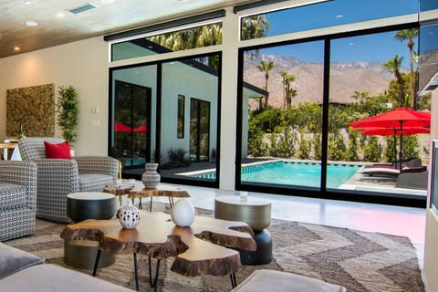 Designer Living Room with Stunning Mountain Views in Every Direction