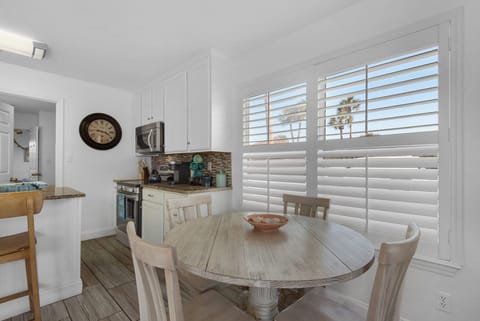 Dining table with seating for four