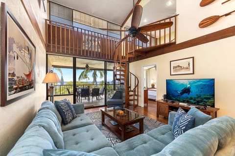 Keauhou Ocean View w/ AC | 2BR + Loft Condo #324
