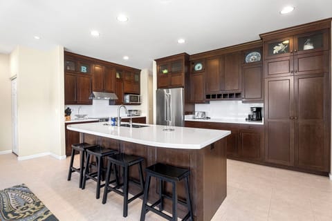 Silestone countertops and granite sink