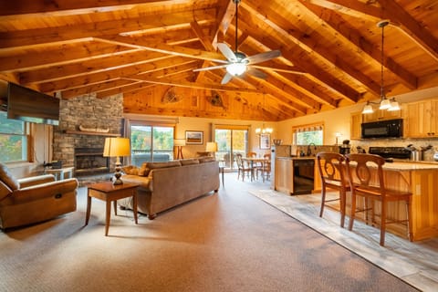 Open floor plan makes it easy to plan and recall adventures with family and friends.