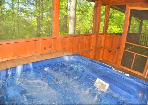 Jacuzzi, Hot Tub, Tub, Porch, Hardwood