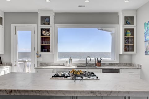 Enjoy the ocean view while cooking.