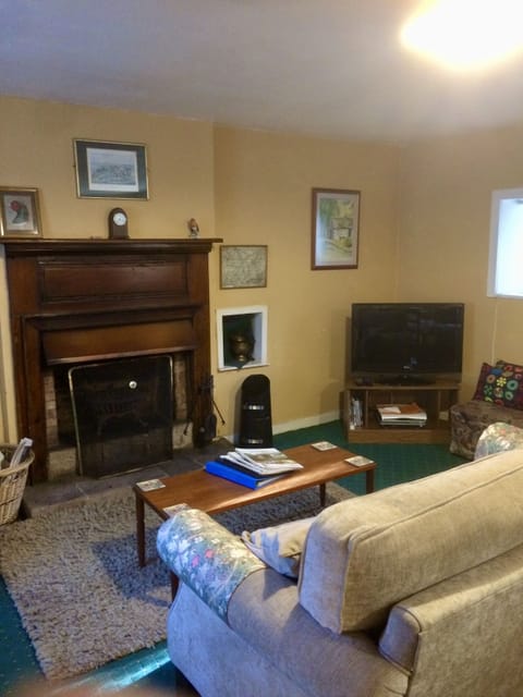 Sitting Room, open log fireplace