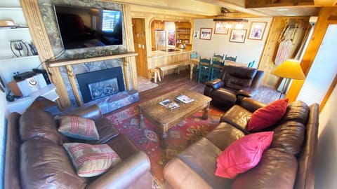 Living area with gas fireplace