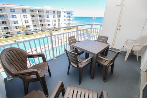 Furnished balcony with ocean view