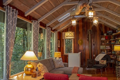 Sit back and relax in the stylish living room.