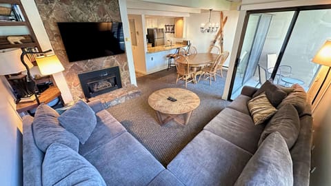 Living area with gas fireplace