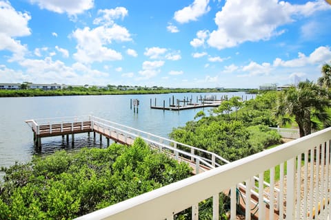 View from your balcony of the private dock and inter coastal water way
