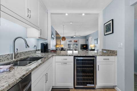 Upgraded kitchen with wine refrigerator