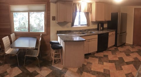 Open kitchen with afternoon sunlight