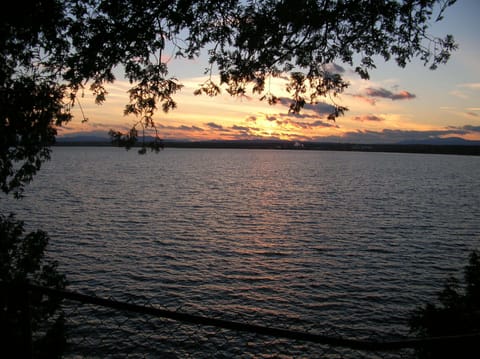 Sunset view from the cabin.