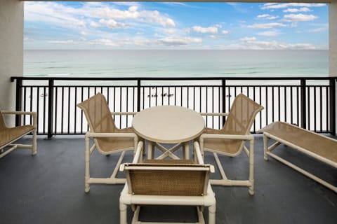Balcony seating/dining and view